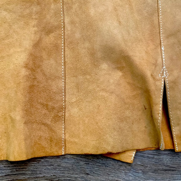 Vintage Mens Suede Button Down Jacket - Picture 8 of 9